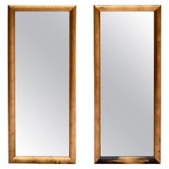 Mid-20th Century Gold Gilt Wall Mirrors, Pair