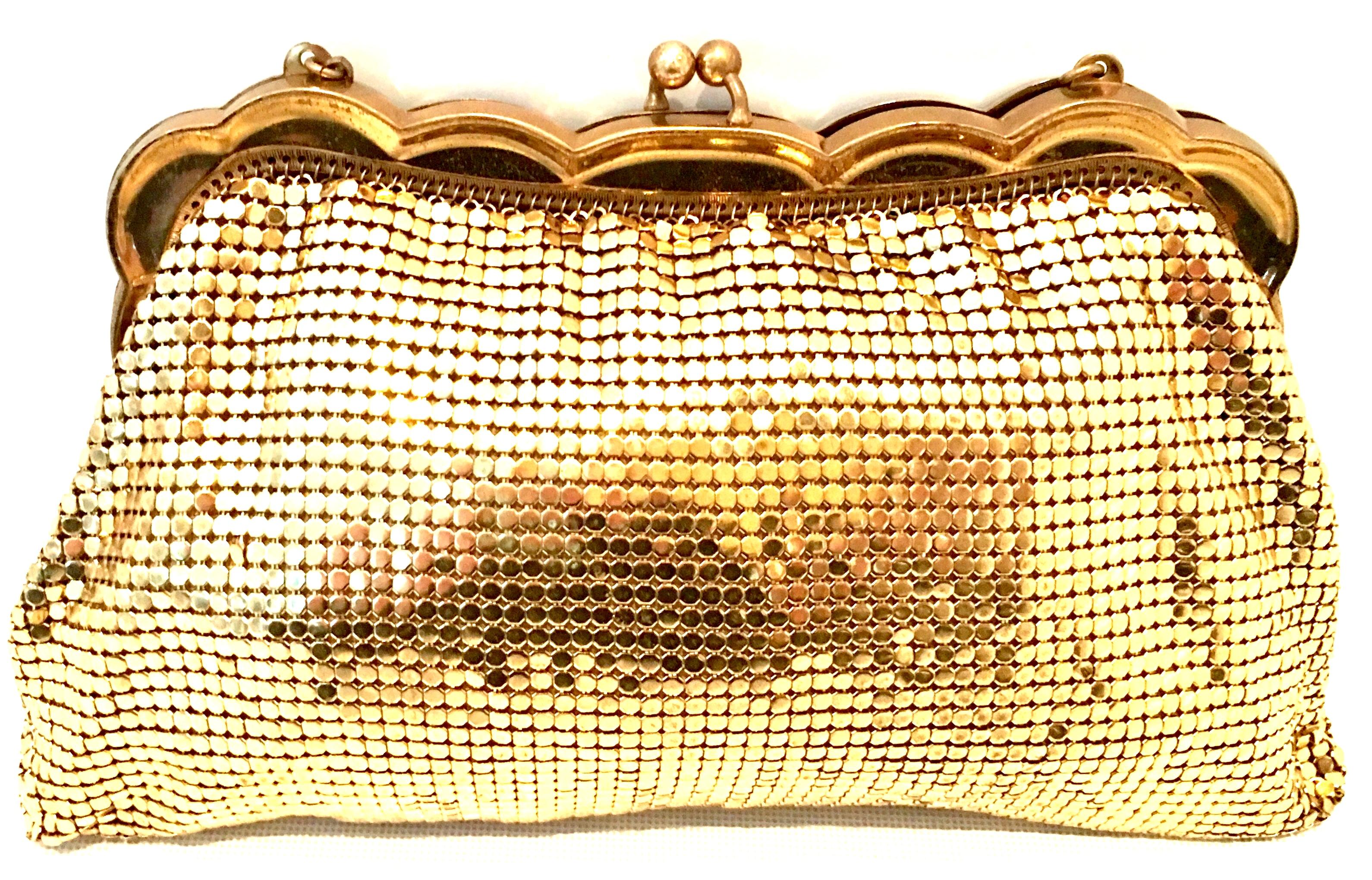 Goldene Metallnetz-Abendtasche aus der Mitte des 20. Jahrhunderts von:: Whiting & Davis für Damen oder Herren