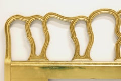 DREXEL HERITAGE Dark Gold Painted Wood French Provincial King Size Headboard