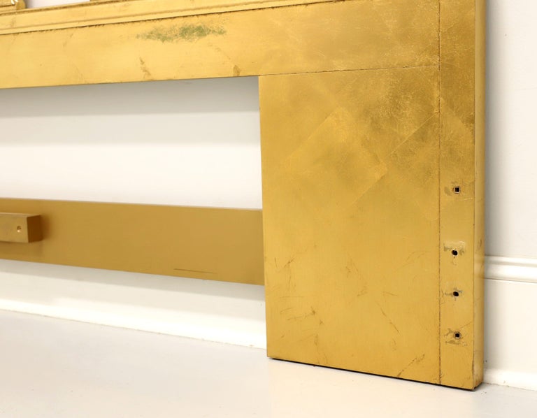 DREXEL HERITAGE Dark Gold Painted Wood French Provincial King Size Headboard For Sale at 1stDibs