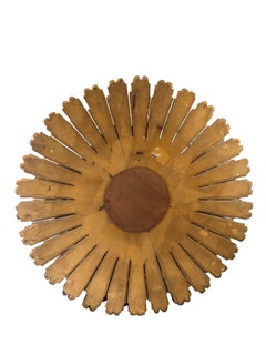 Mid-20th Century Gold Sun Mirror