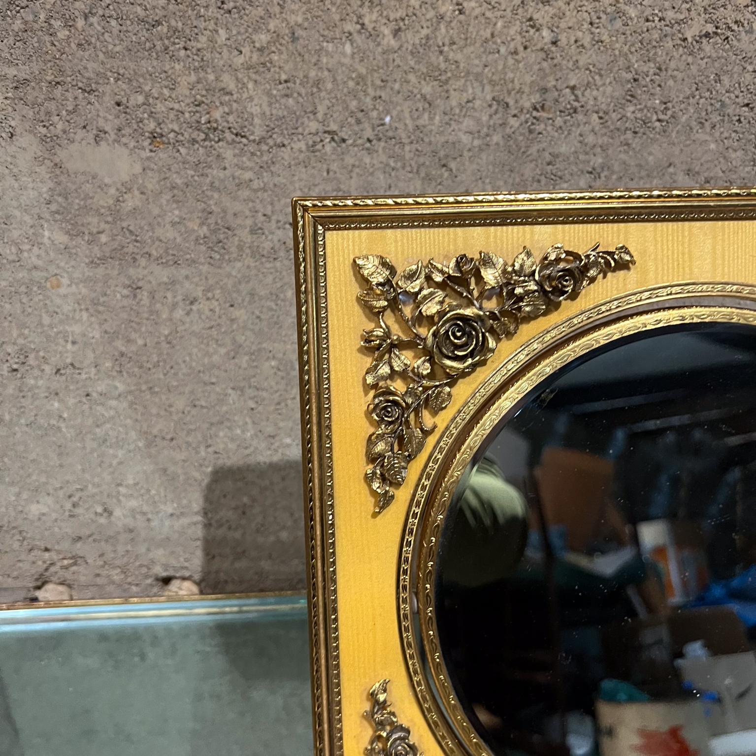 Metal Mid 20th Century Gold Vanity Mirror French Ornamentation For Sale