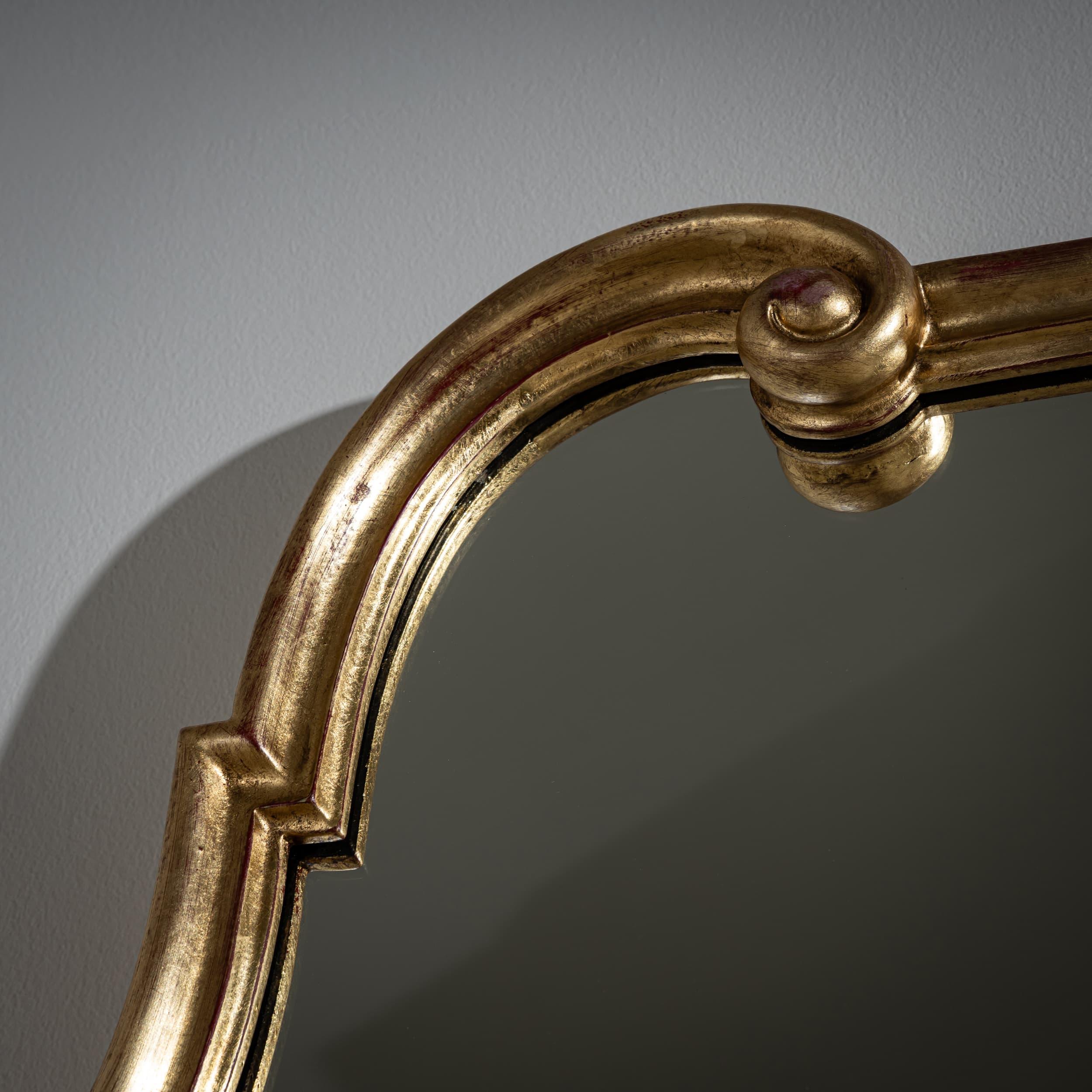 Italian Mid-20th Century Golden Hollywood-Regency Mirror from Palladio For Sale