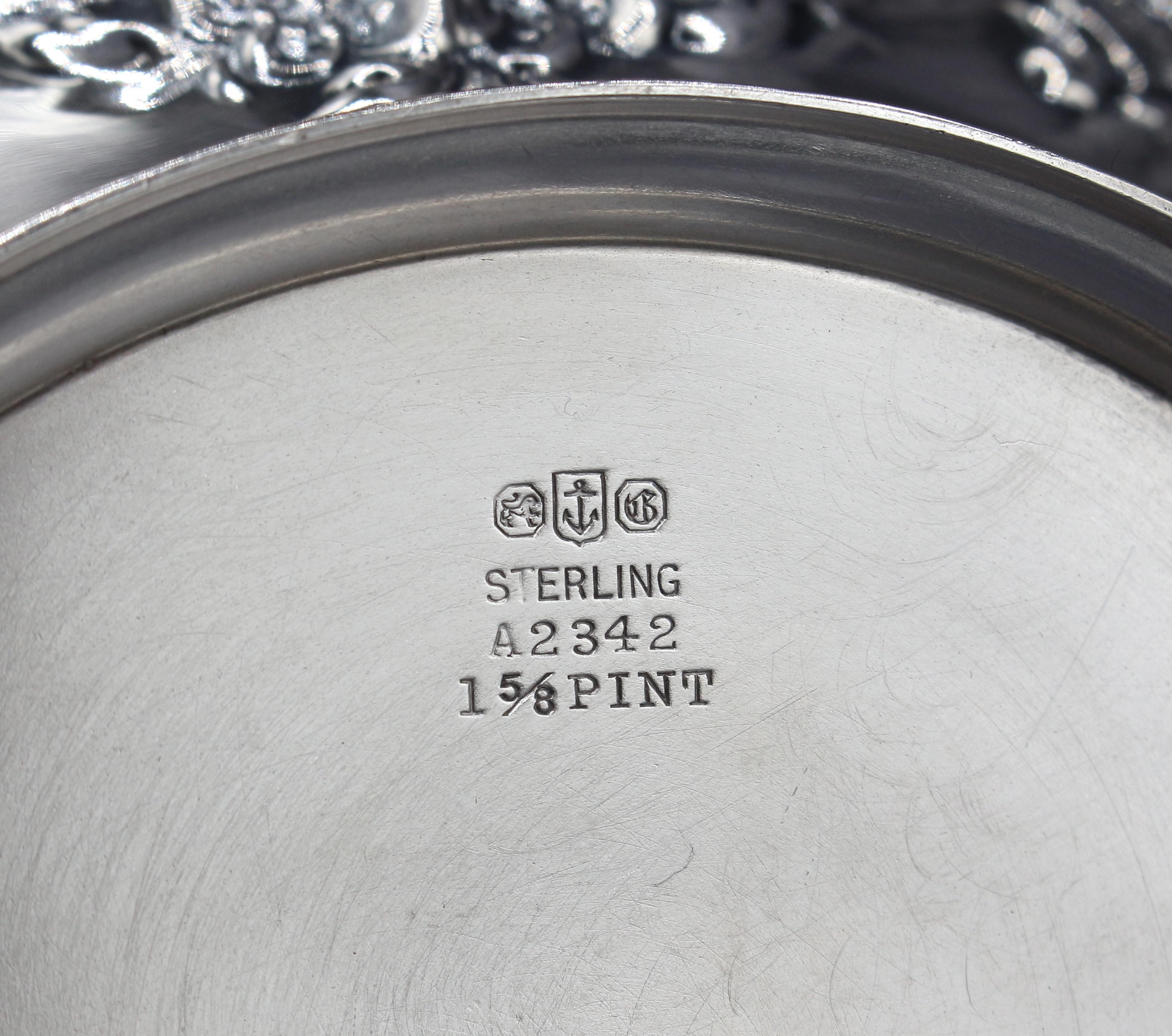 Servicio de té y café de 4 piezas Gorham de plata de ley de mediados del siglo XX en venta 3