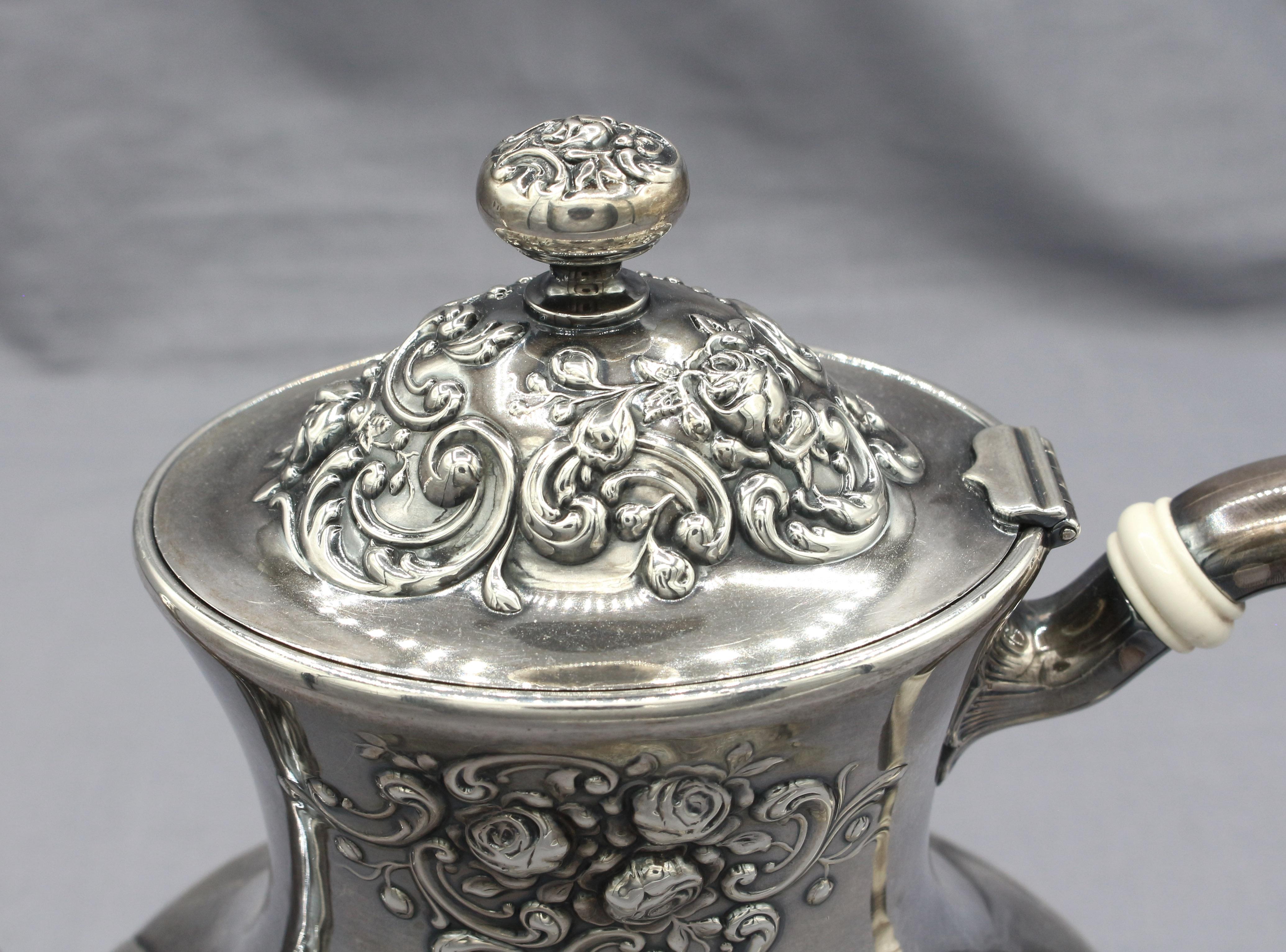 Servicio de té y café de 4 piezas Gorham de plata de ley de mediados del siglo XX Plata esterlina en venta
