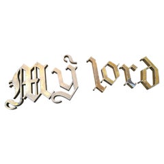 Mid-20th Century Gothic Font Letters, Vintage Infant's Shop Sign 'My Lord', 1940