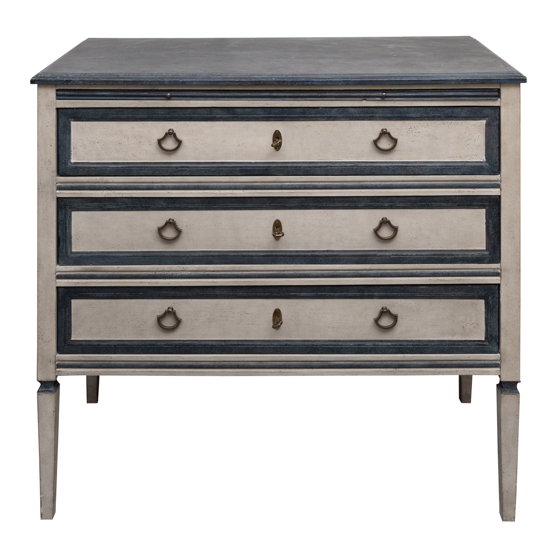 Mid-20th Century Gray Painted Chest of Drawers