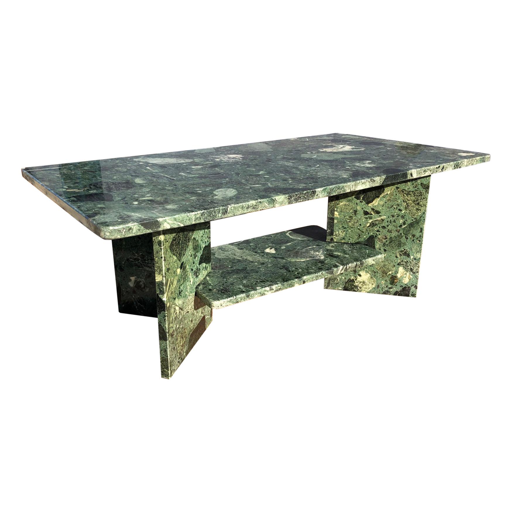 1950s  Green Marble from the Alps Smoking Table Italian Style