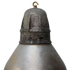 Mid-20th Century Grey Aluminum Industrial Pendant Light by Mazda