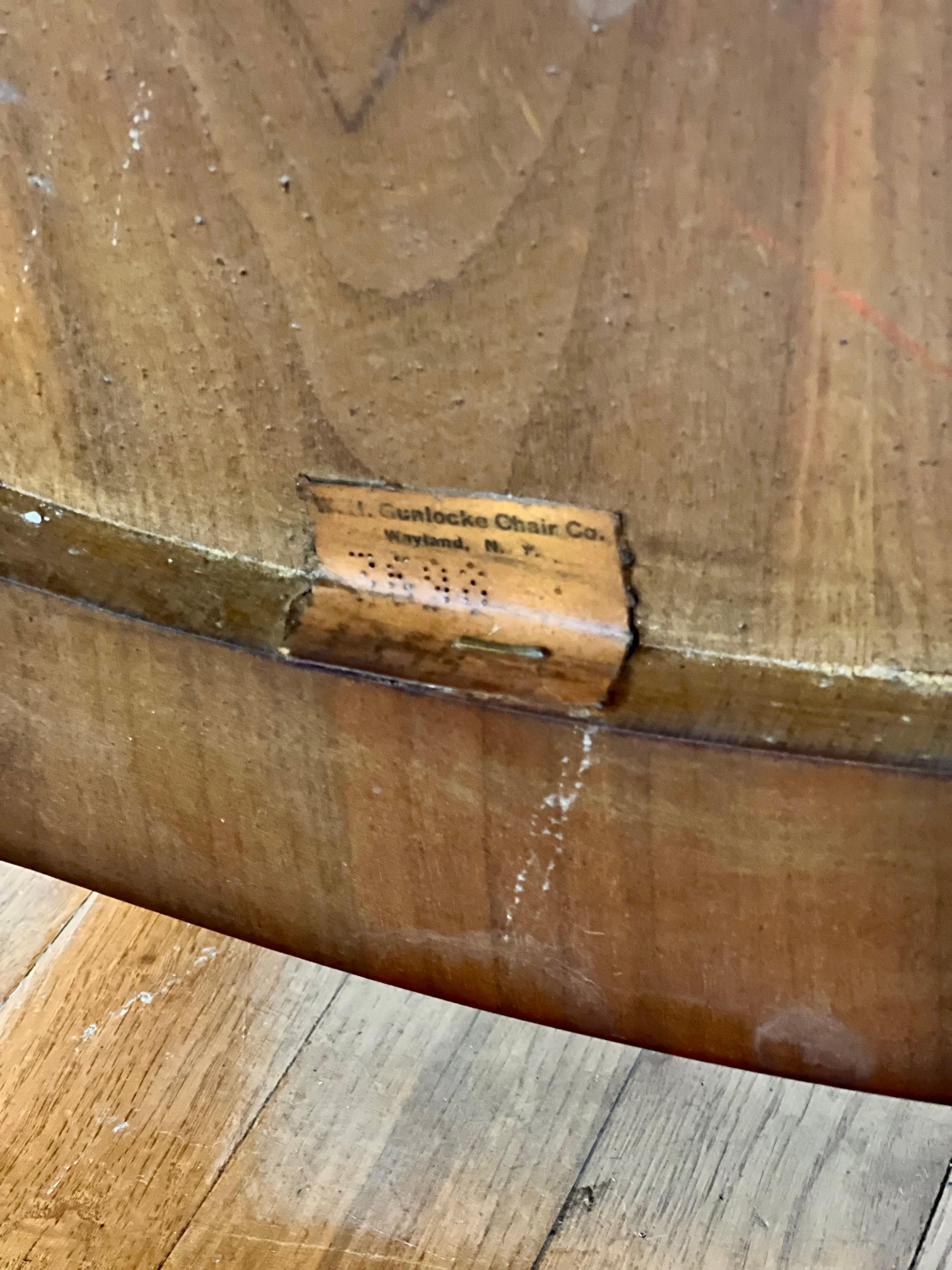 Mid 20th Century Gunlocke Walnut Side Armchair For Sale 8