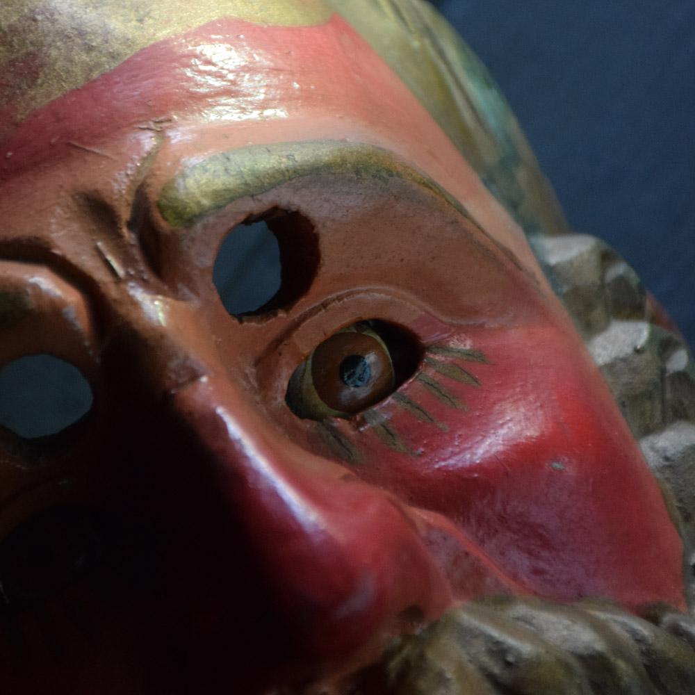 Mid-20th Century Hand Carved Guatemalan Mask 5