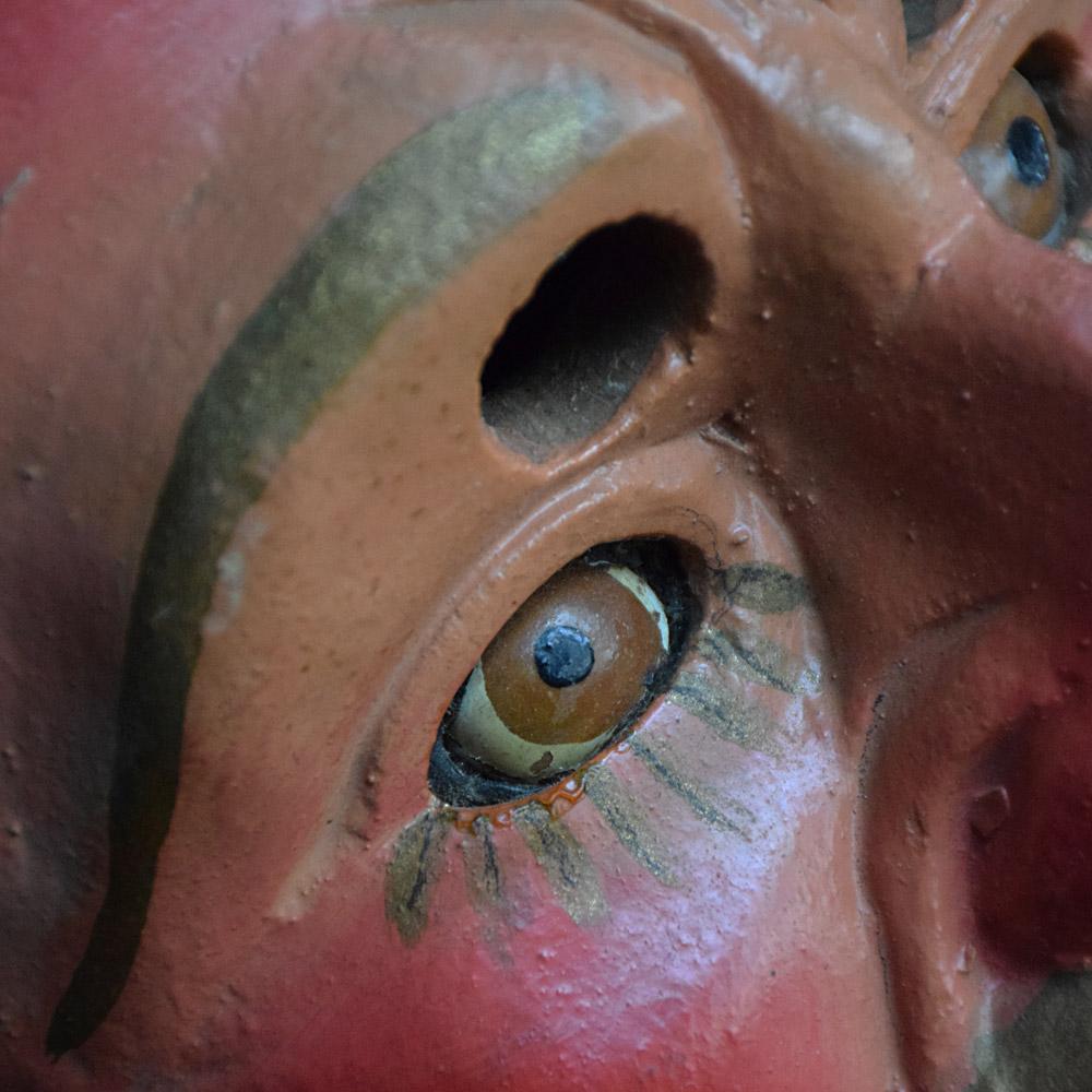 Mid-20th Century Hand Carved Guatemalan Mask In Good Condition In London, GB