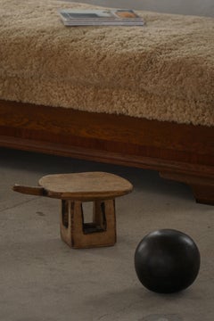 Mid 20th Century, Hand-Carved Wooden Lobi Stool, Burkina Faso, Africa