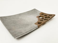 Mid 20th Century Hand-Crafted Aluminum and Bronze Contemporary Art Plate