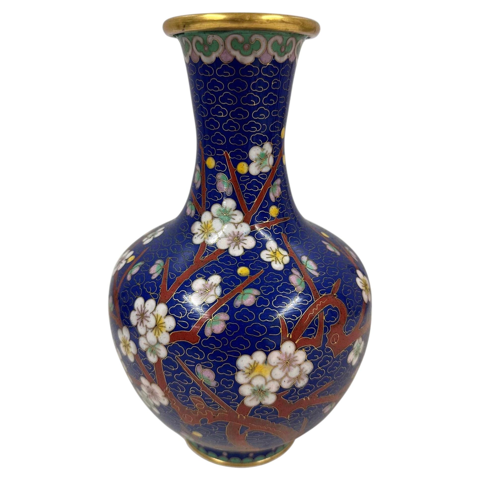 Mid-20th Century Hand-Crafted Antique Chinese Cloisonne Vase