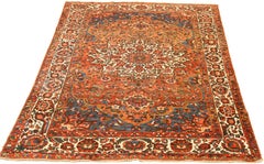 Mid-20th Century Hand Knotted Persian Rug Hamedan Design