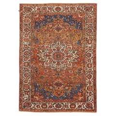 Mid-20th Century Hand Knotted Persian Rug Hamedan Design