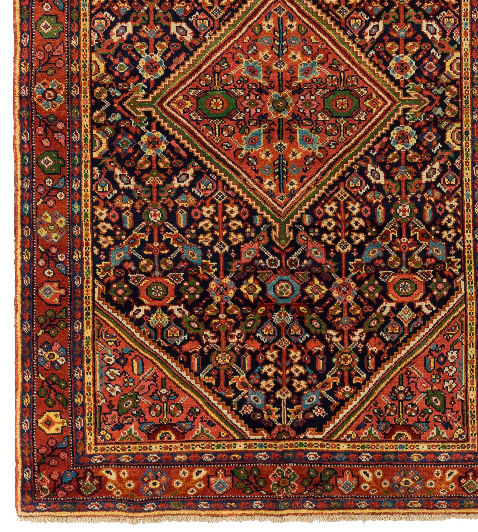 Other Mid-20th Century Hand-Woven Persian Rug Mahal Design For Sale