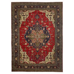 Vintage Mid-20th Century Hand-Woven Persian Rug Tabriz Design