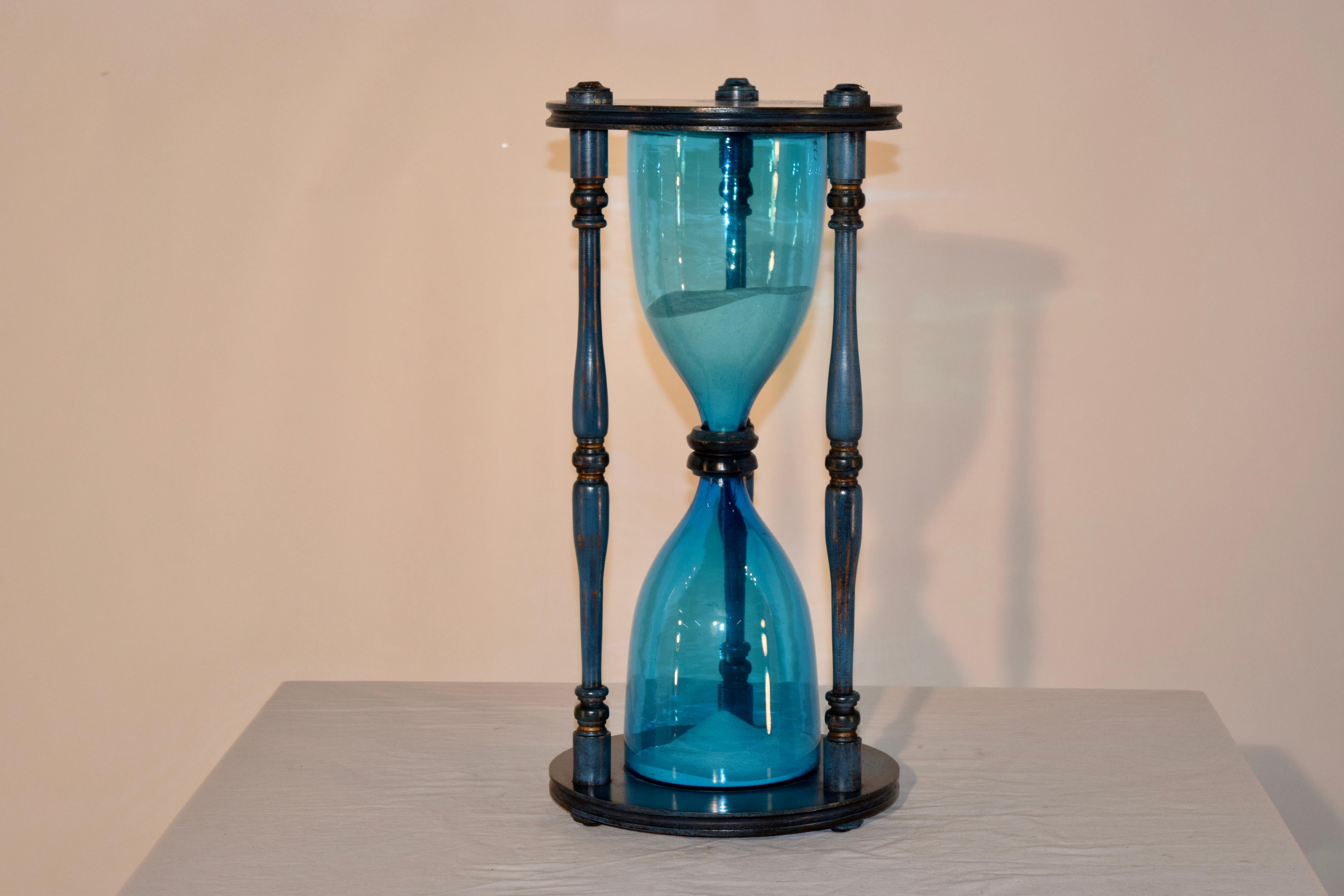 English Mid-20th Century Handblown Hourglass