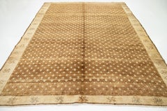 Mid-20th Century Handcrafted Brown Vintage Anatolian Kars Wool Rug