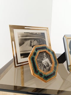 Mid 20th Century Handcrafted Italian Marble Mosaic Table Picture Frame, 1050s