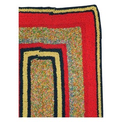 Galerie Shabab Collection Mid-20th Century Handmade American Rag Throw Rug