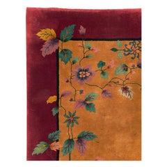 Mid-20th Century Handmade Chinese Art Deco Accent Carpet