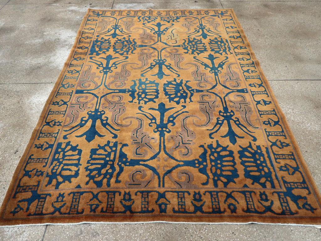 Tapis d'accent chinois Art of Vintage fait à la main au milieu du 20e siècle.

Mesures : 6' 1
