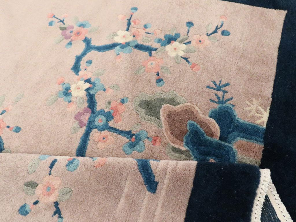 Laine Tapis d'appoint Art Déco chinois fait à la main du milieu du 20e siècle en vente