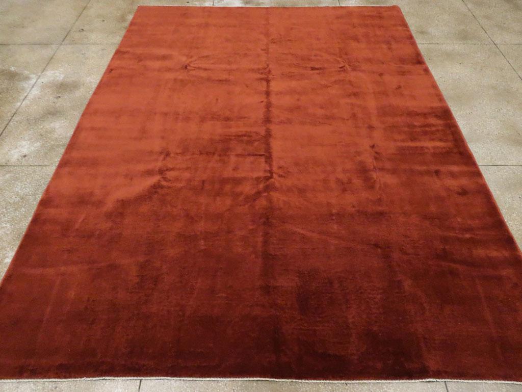 Hand-Knotted Mid-20th Century Handmade Chinese Art Deco Large Room Size Carpet For Sale