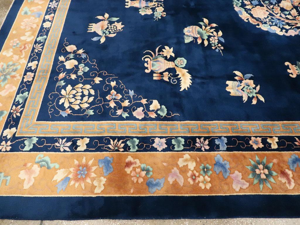 Mid-20th Century Handmade Chinese Art Deco Room Size Carpet For Sale 2