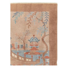 Handgefertigter chinesischer Art-Déco-Teppich aus der Mitte des 20. Jahrhunderts