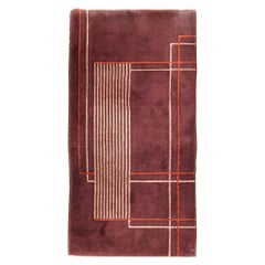 Tapis décoratif chinois Art Déco fait à la main du milieu du 20e siècle