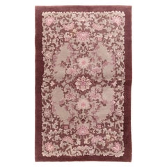 Tapis décoratif Art Déco chinois fait à la main du milieu du 20e siècle