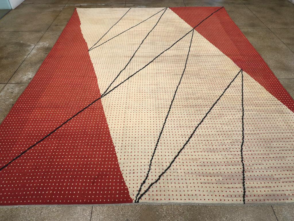 A vintage Czech Art Deco large room size carpet designed by Antonin Kybal and handmade during the mid-20th century.

Measures: 11' 7
