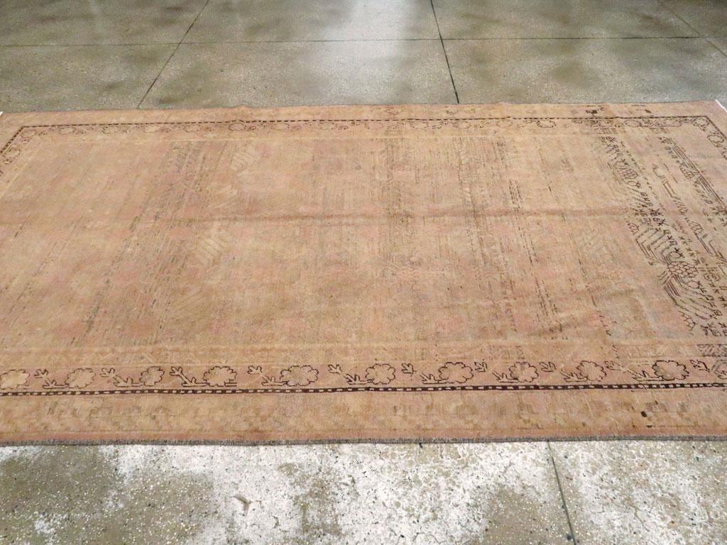 Mid-20th Century Handmade East Turkestan Khotan Gallery Carpet For Sale 1