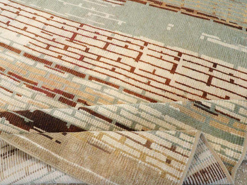 Mid-20th Century Handmade French Art Deco Small Room Size Carpet For Sale 2