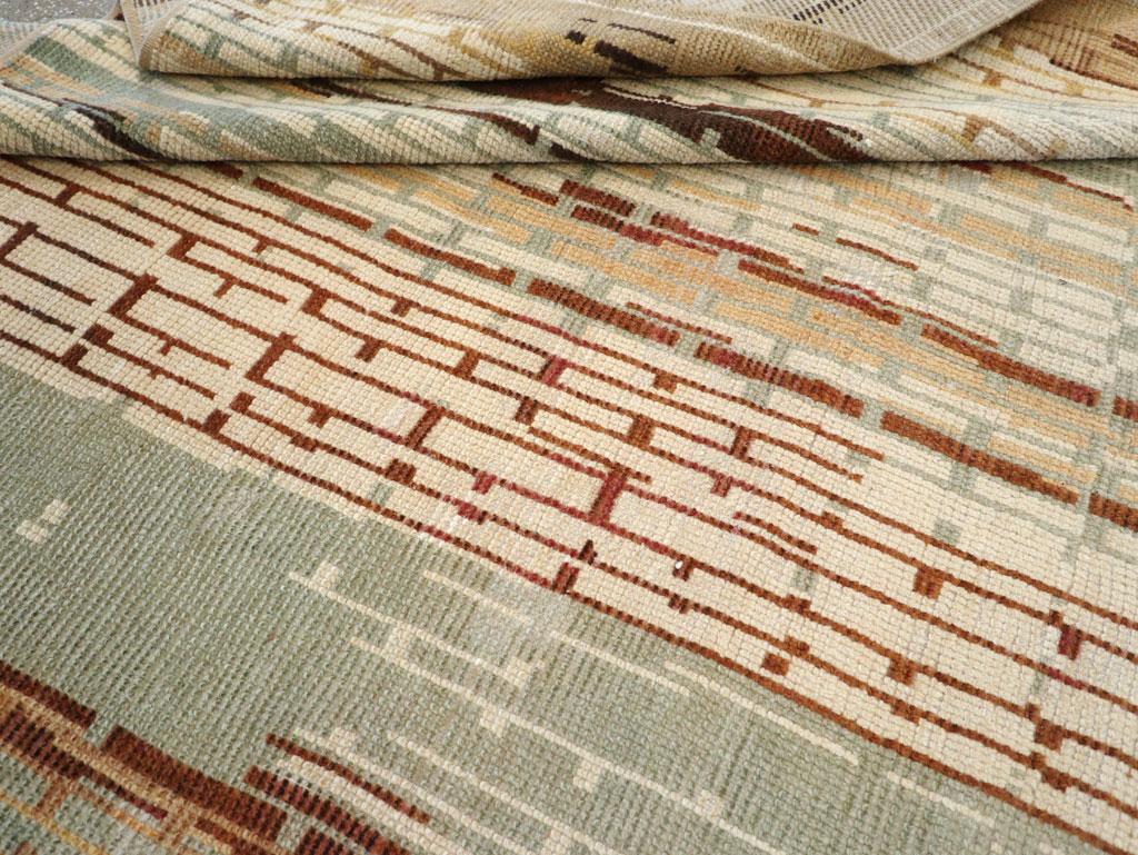 Mid-20th Century Handmade French Art Deco Small Room Size Carpet For Sale 3
