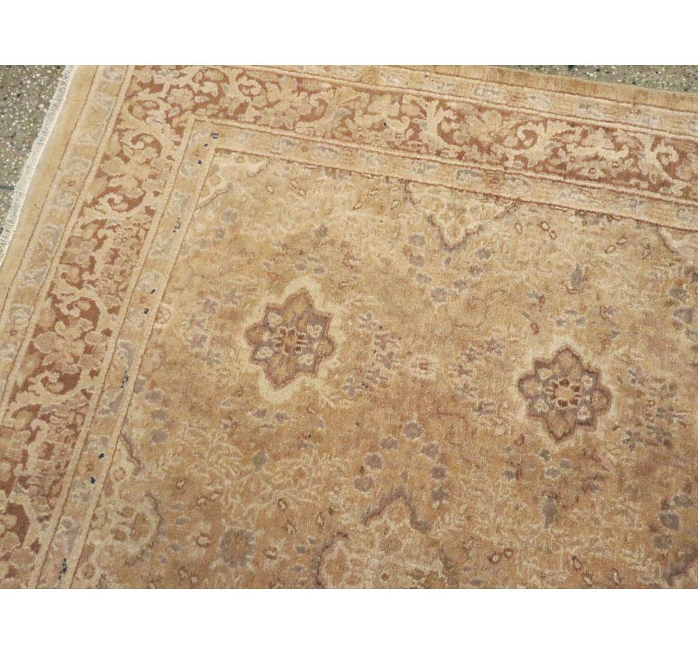 Wool Mid-20th Century Handmade Indian Lahore Accent Rug For Sale