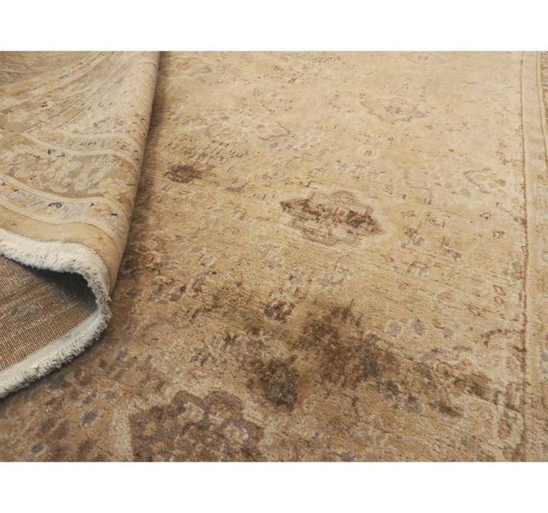 Mid20th Century Handmade Indian Lahore Accent Rug For Sale at 1stDibs