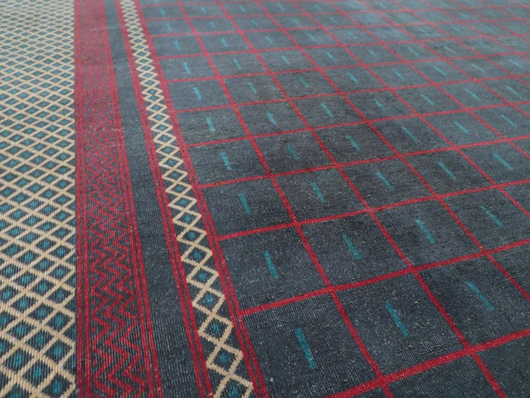 Mid20th Century Handmade Indian Lahore Art Deco Inspired Room Size