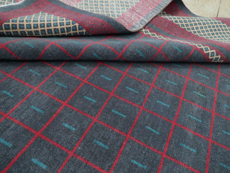 Mid20th Century Handmade Indian Lahore Art Deco Inspired Room Size