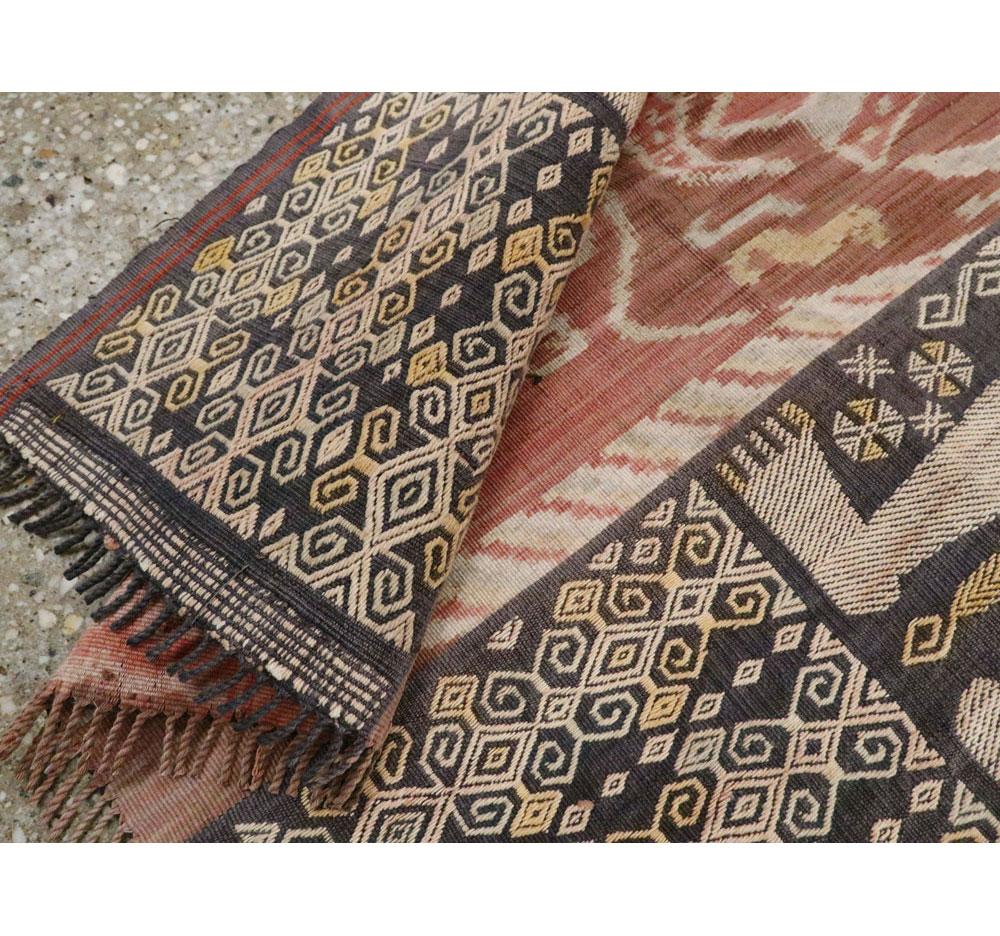 Mid-20th Century Handmade Indonesian Textile Runner Rug For Sale 1