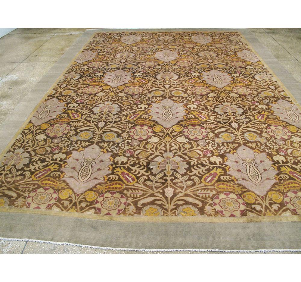 Hand-Knotted Mid-20th Century Handmade J.H. Dearle Arts & Crafts Style Large Room Size Rug