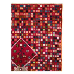 Mid-20th Century Handmade Persian Afshar Accent Rug