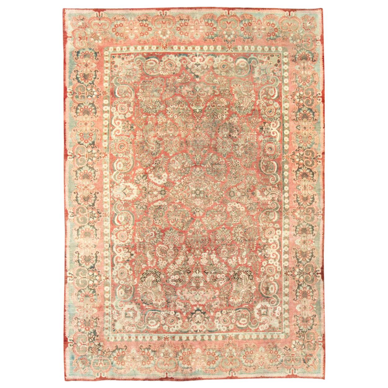 Mid-20th Century Handmade Persian "American" Sarouk Large Room Size Carpet