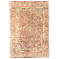 Vintage Mid-20th Century Handmade Persian "American" Sarouk Large Room Size Carpet