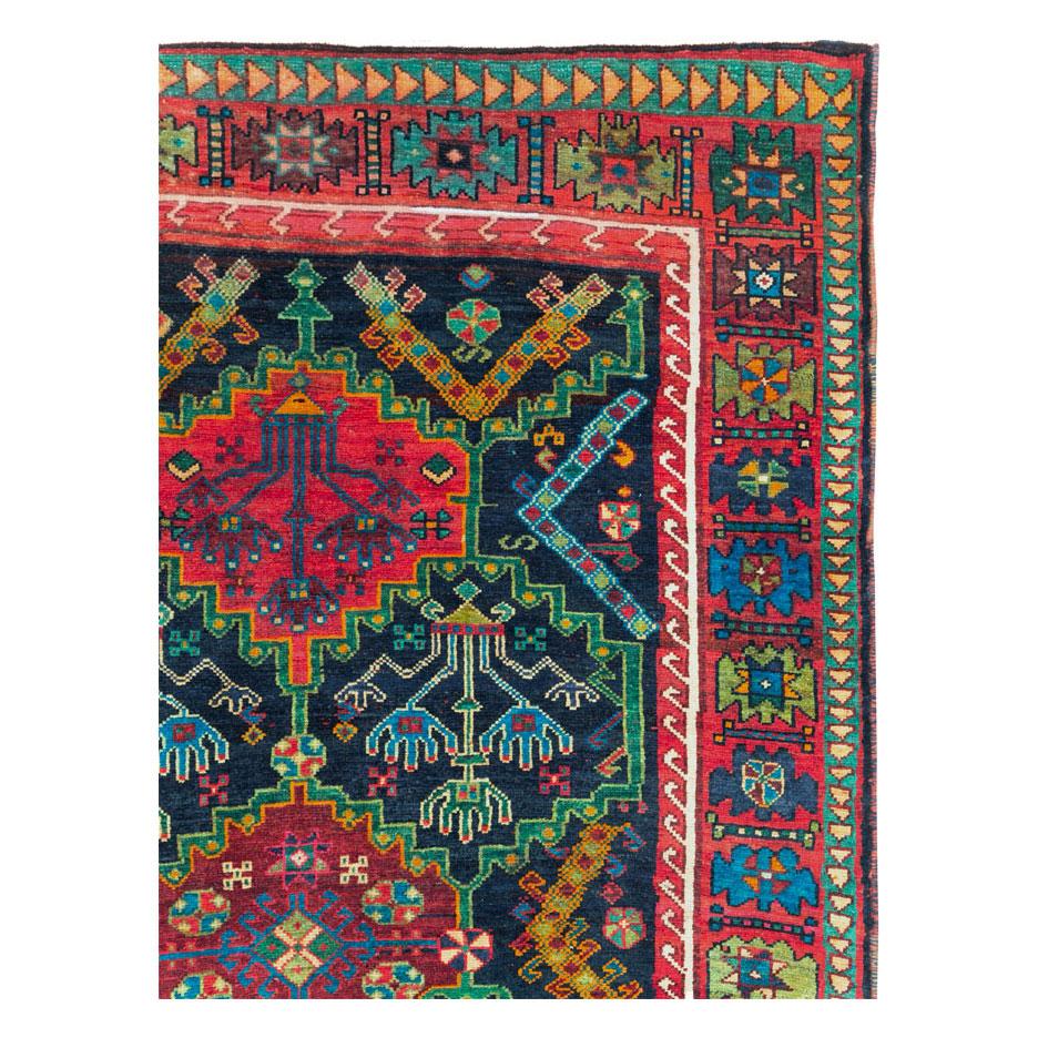 Hand-Knotted Mid-20th Century Handmade Persian Ardebil Small Room Size Carpet For Sale
