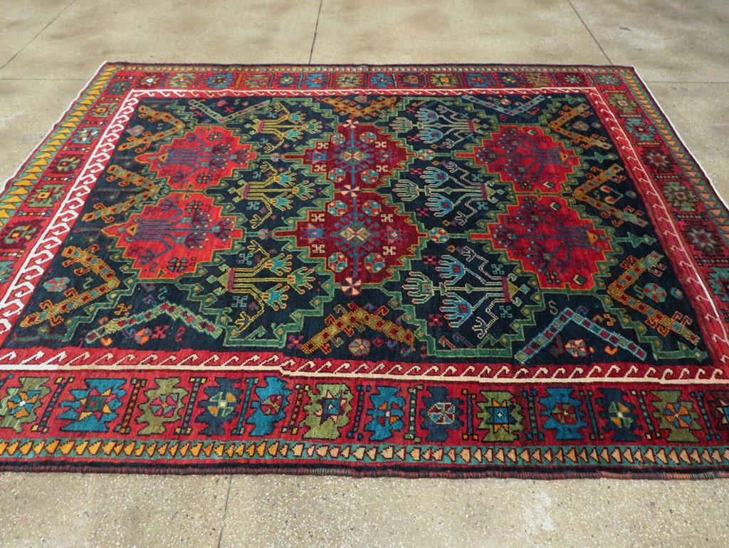Mid-20th Century Handmade Persian Ardebil Small Room Size Carpet For Sale 1